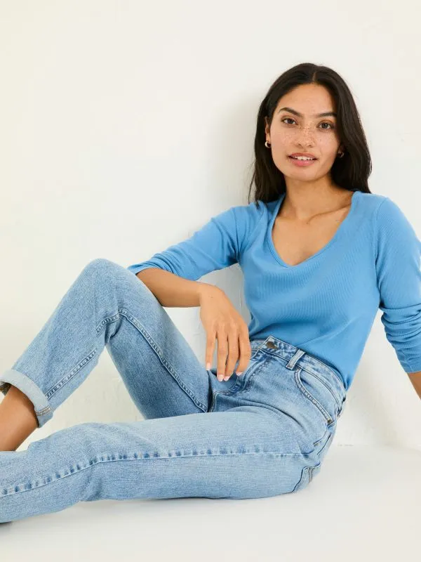 Fat Face Jeans Women Light Blue Denim Chesham Girlfriend Jeans