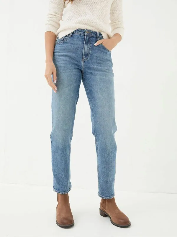 Fat Face Jeans Women Ludlow Blue Denim Boyfriend Jeans
