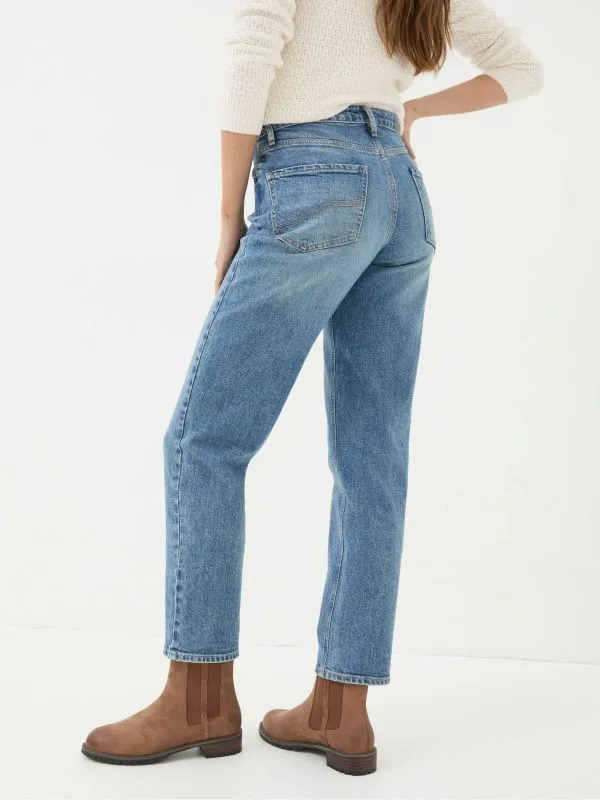 Fat Face Jeans Women Ludlow Blue Denim Boyfriend Jeans