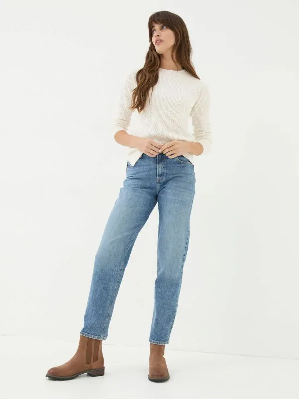 Fat Face Jeans Women Ludlow Blue Denim Boyfriend Jeans