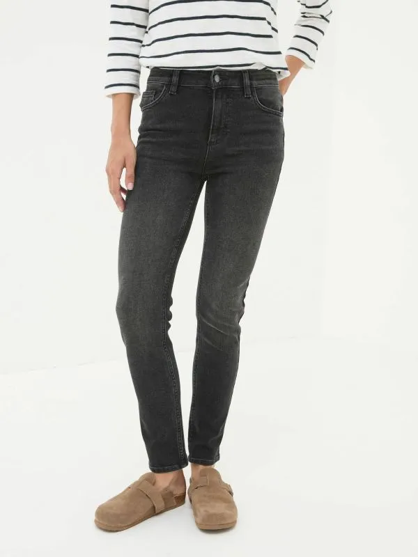 Fat Face Jeans Women Sway Washed Black Slim Jeans