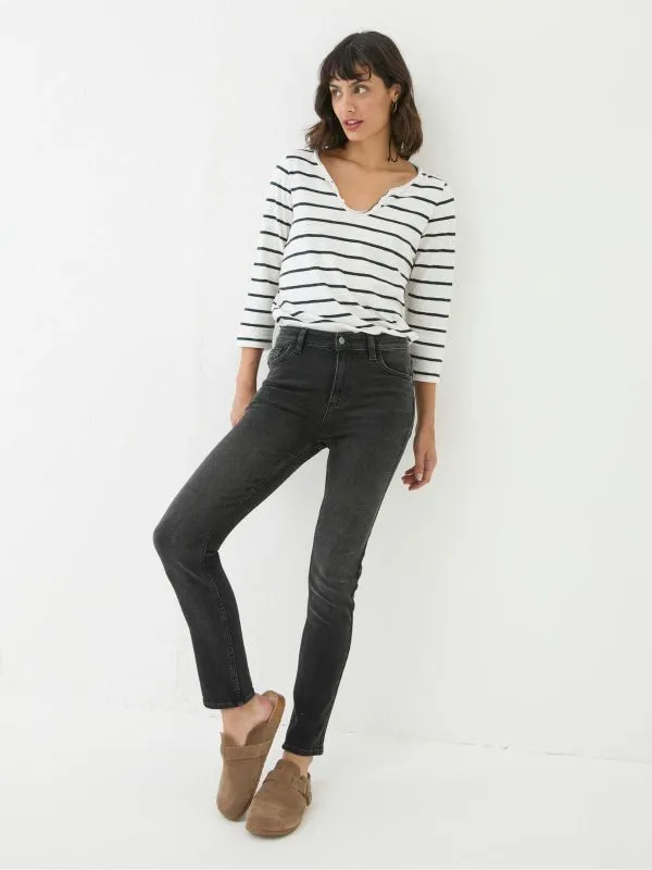 Fat Face Jeans Women Sway Washed Black Slim Jeans