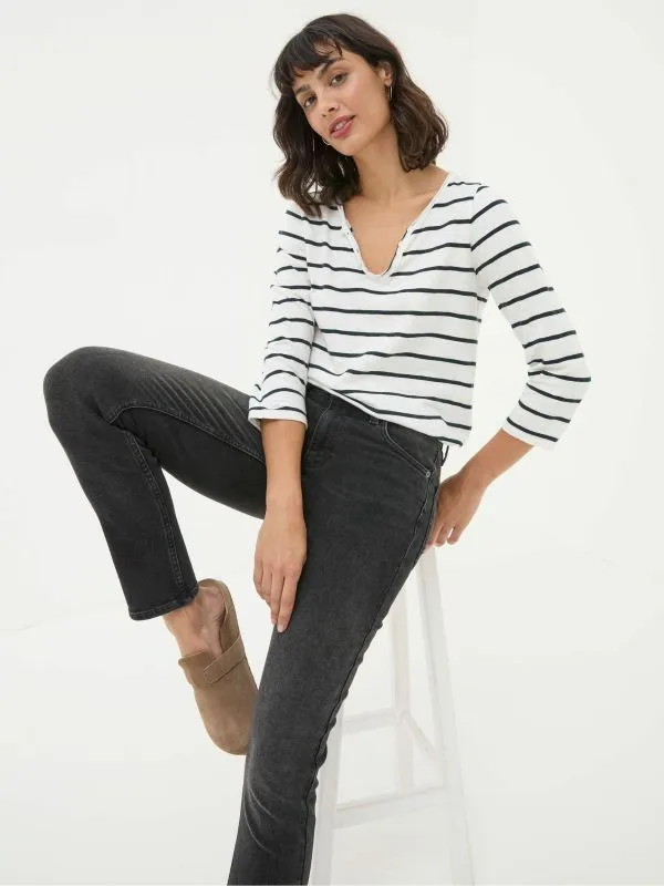 Fat Face Jeans Women Sway Washed Black Slim Jeans