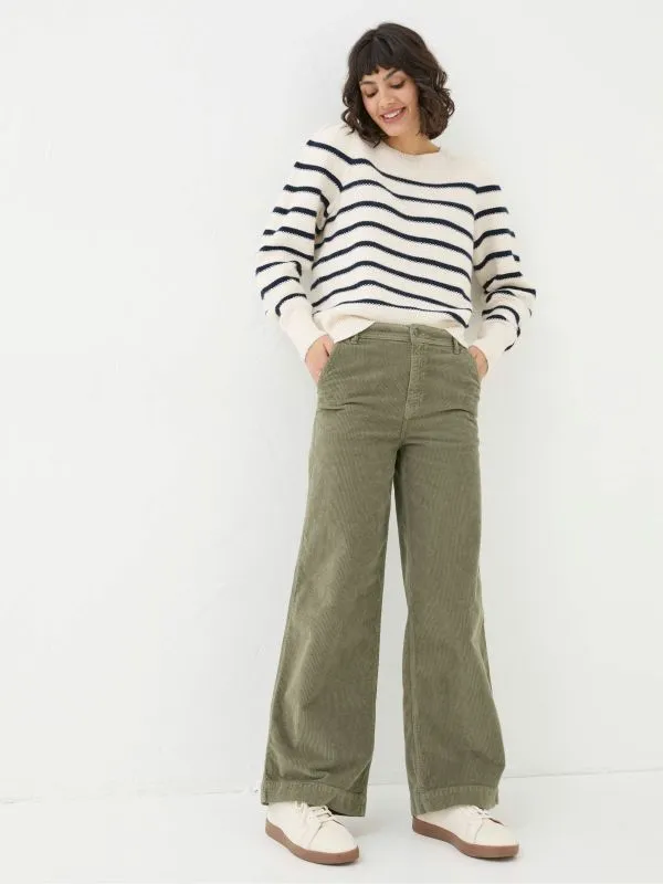 Fat Face Knitwear Women Eliana Cream Stripe Jumper