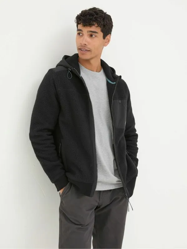 Fat Face Loungewear Men Black Dark Skies Dalton Fleece Hoodie