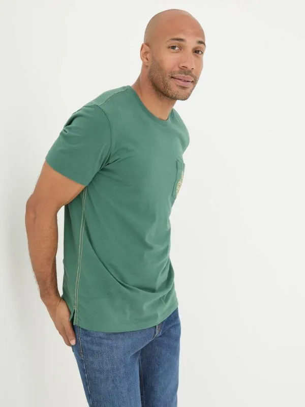 Fat Face Loungewear Men Dark Green All Good In The Pud 100 Cotton TShirt