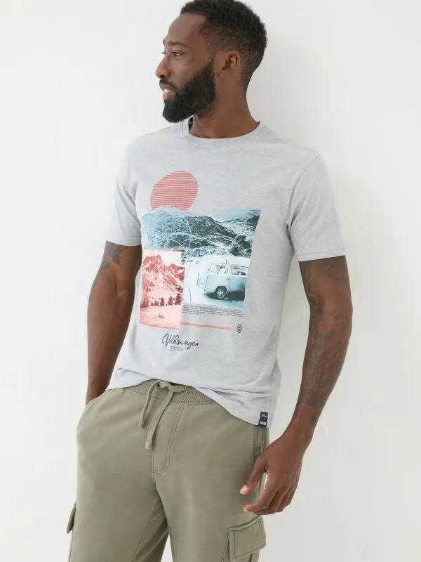 Fat Face Loungewear Men VW Grey Photographic TShirt