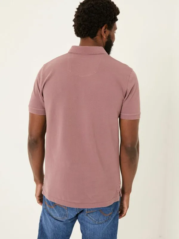 Fat Face Polo Shirts Men Purple Pique Polo
