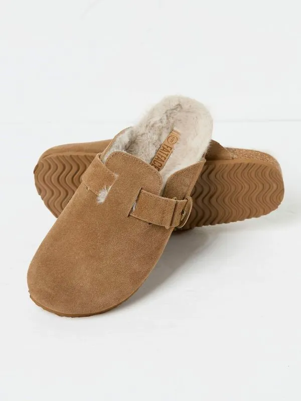 Fat Face Pyjamas and Nightwear Women Elsie Tan Brown House Shoes