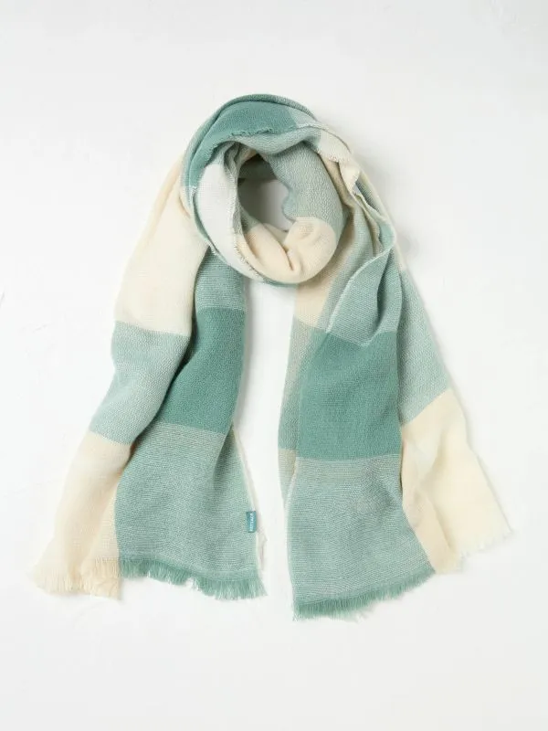 Fat Face Scarves Women Green Haze Check Scarf