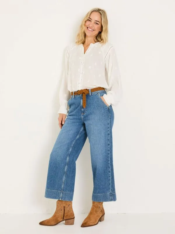 Fat Face Shirts and Blouses Women Ivory Orla Embroidered Blouse