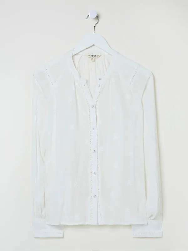 Fat Face Shirts and Blouses Women Ivory Orla Embroidered Blouse