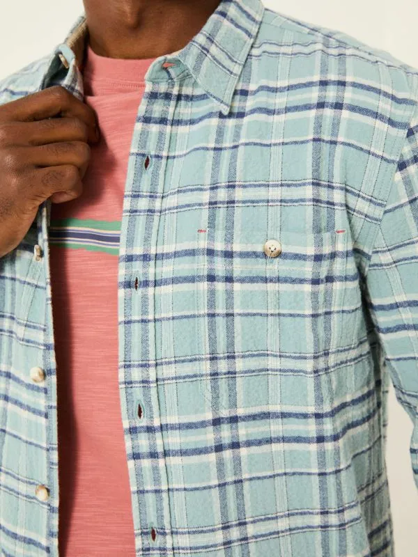 Fat Face Shirts Men Blue 100 Cotton Long Sleeve Trent Check Shirt