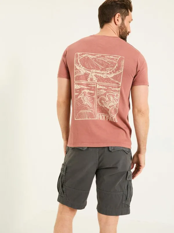 Fat Face Shorts Men Breakyard Dark Grey Cargo Shorts