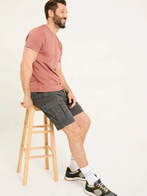 Fat Face Shorts Men Breakyard Dark Grey Cargo Shorts