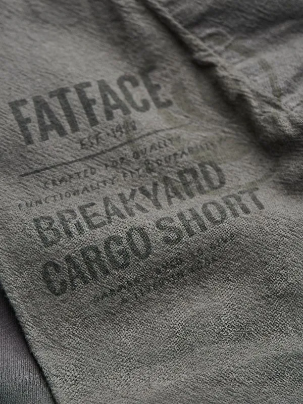 Fat Face Shorts Men Breakyard Dark Grey Cargo Shorts