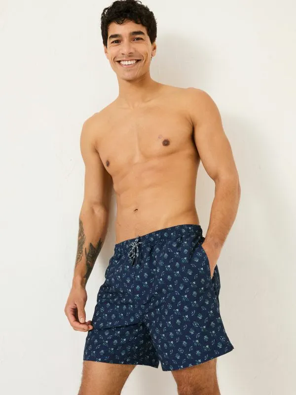 Fat Face Shorts Men Trevose Blue Geo Print Swim Shorts