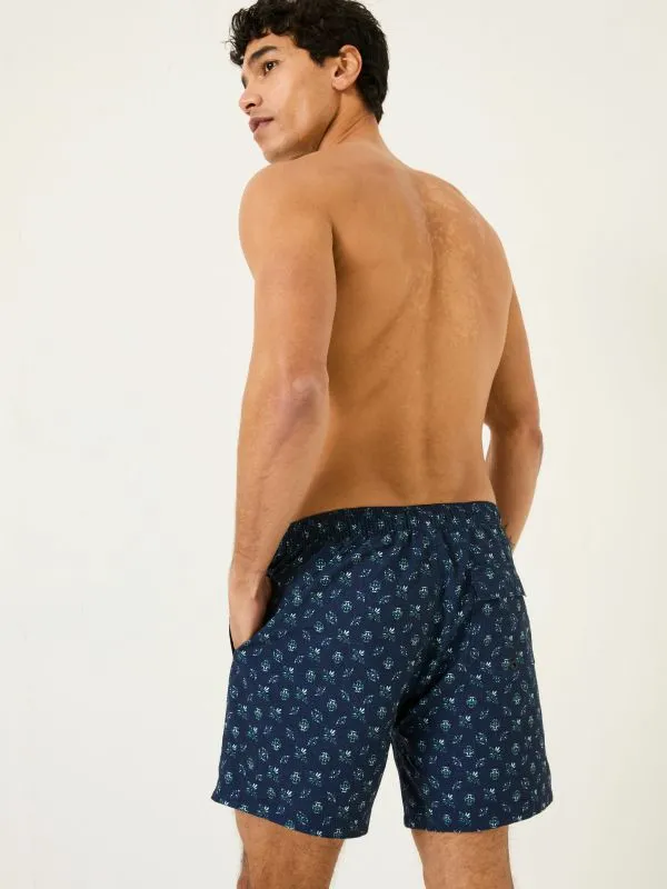 Fat Face Shorts Men Trevose Blue Geo Print Swim Shorts