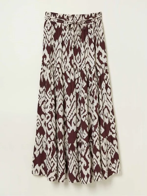 Fat Face Skirts Women Brown Jayla Bold Ikat Maxi Skirt