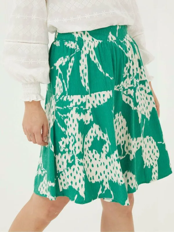 Fat Face Skirts Women Green Textured Leaves Skirt
