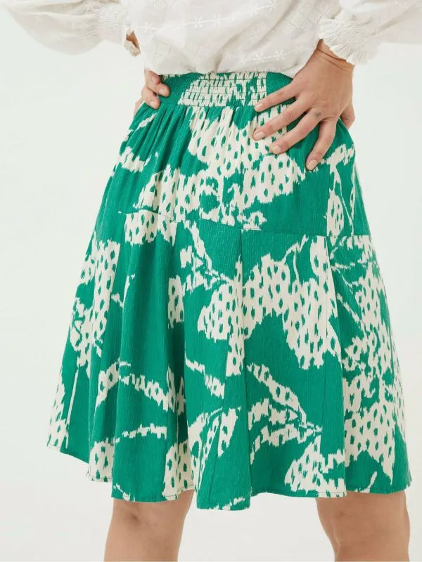 Fat Face Skirts Women Green Textured Leaves Skirt