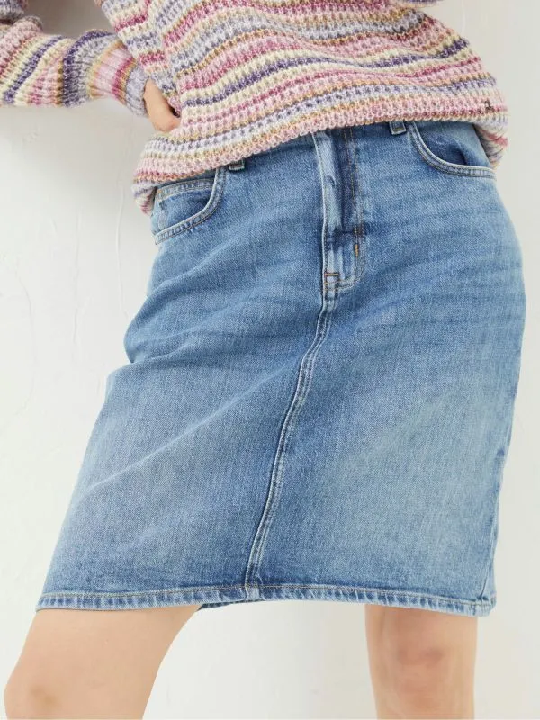 Fat Face Skirts Women Hattie Blue Denim Skirt