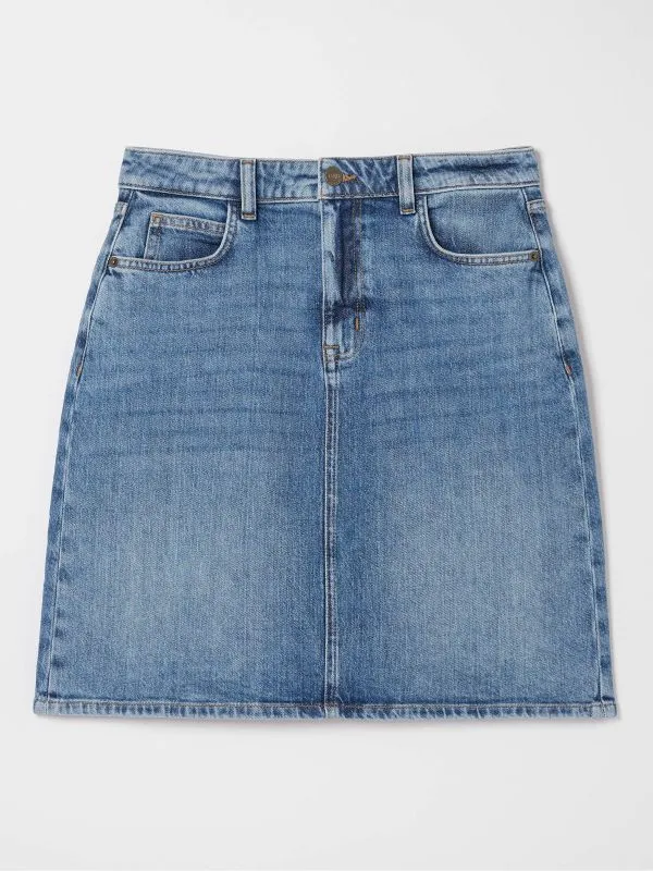 Fat Face Skirts Women Hattie Blue Denim Skirt