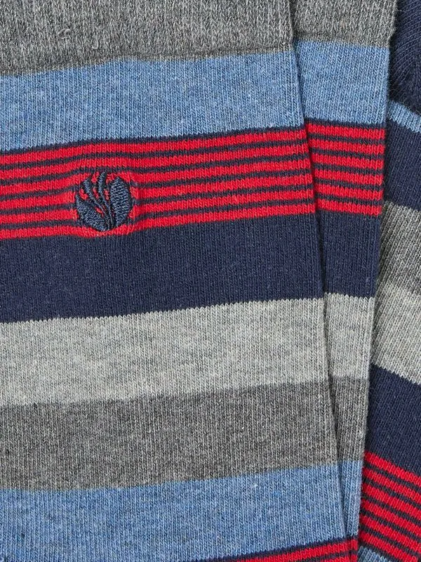 Fat Face Socks Men Grey Striped Socks