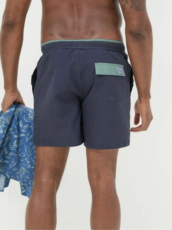 Fat Face Swimwear Men Blue Trevose Plain Swim Shorts