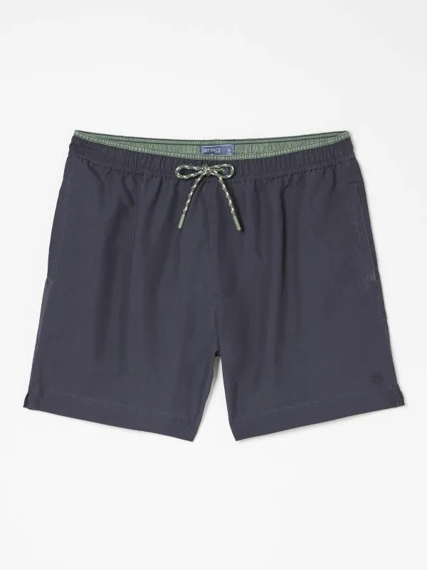 Fat Face Swimwear Men Blue Trevose Plain Swim Shorts