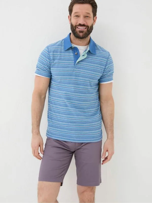 Fat Face Tall Collection Men Blue Penzance Polo Shirt