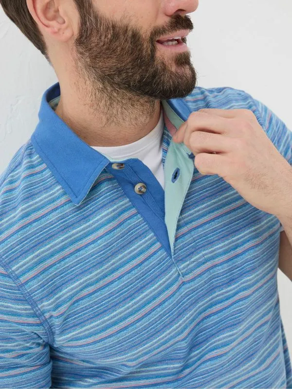 Fat Face Tall Collection Men Blue Penzance Polo Shirt