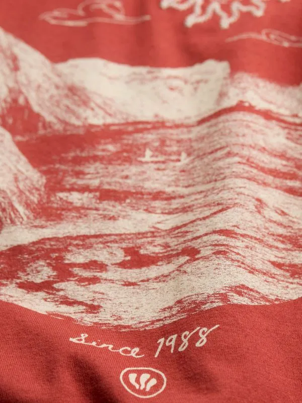 Fat Face Tops and TShirts Men Lifes A Beach Vintage Red Graphic TShirt