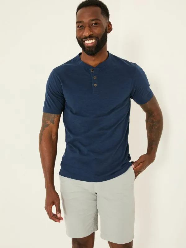 Fat Face Tops and TShirts Men Navy Woodside Slub Henley