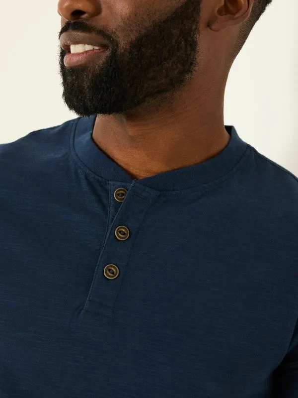 Fat Face Tops and TShirts Men Navy Woodside Slub Henley