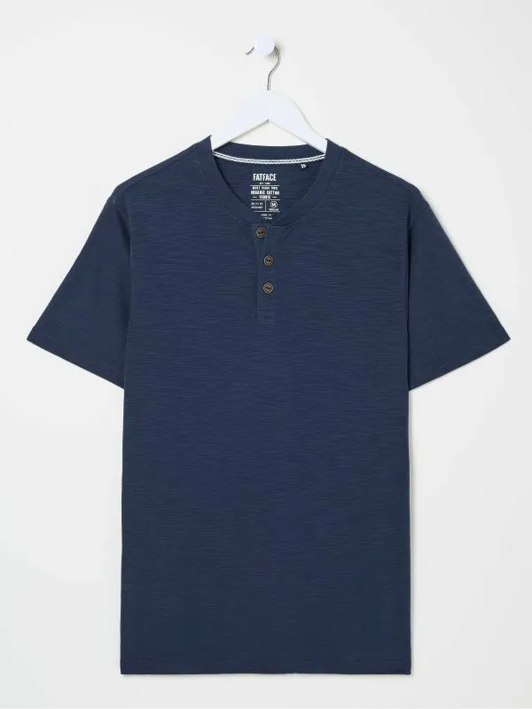 Fat Face Tops and TShirts Men Navy Woodside Slub Henley