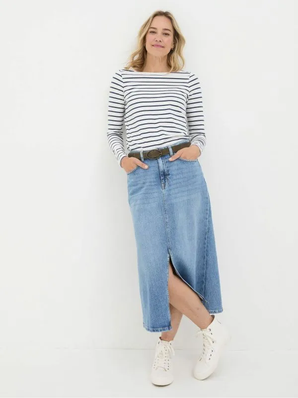 Fat Face Tops and TShirts Women Breton White TShirt