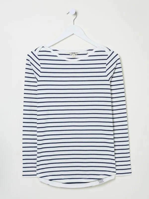 Fat Face Tops and TShirts Women Breton White TShirt