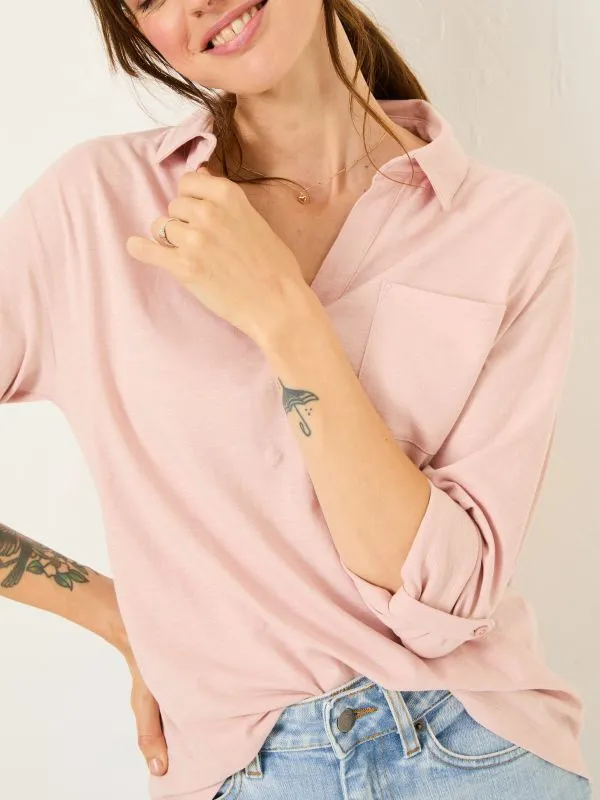 Fat Face Tops and TShirts Women Paige Rose Pink 100 Cotton Jersey Shirt