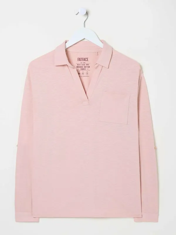 Fat Face Tops and TShirts Women Paige Rose Pink 100 Cotton Jersey Shirt