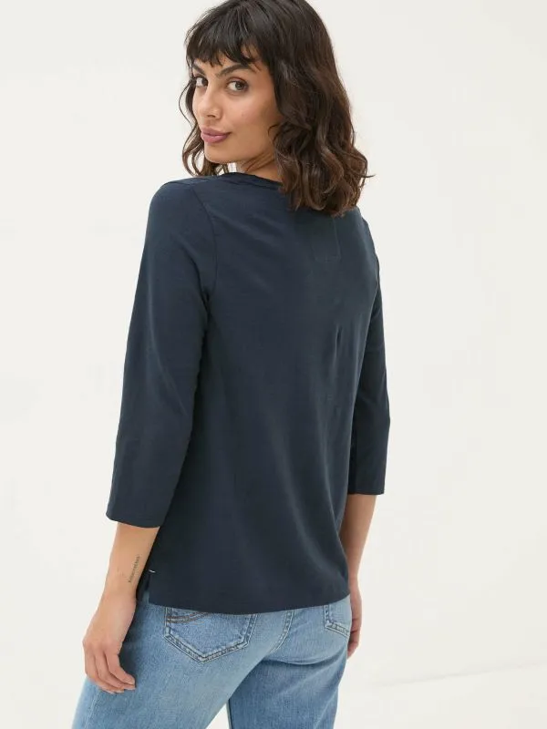 Fat Face Tops and TShirts Women Porter Navy 100 Organic Cotton TShirt