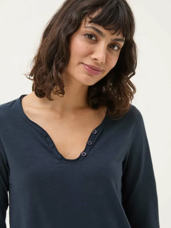 Fat Face Tops and TShirts Women Porter Navy 100 Organic Cotton TShirt