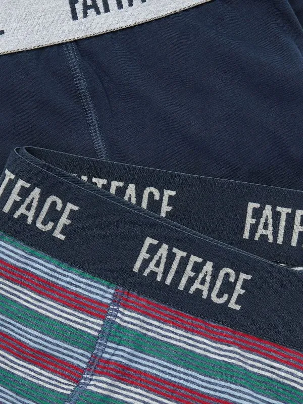 Fat Face Underwear Men Multi Colour 2 Pack Of Striped Boxers