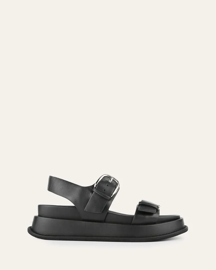 FLAT SANDALS jomercer Women Mabel flat sandals black leather