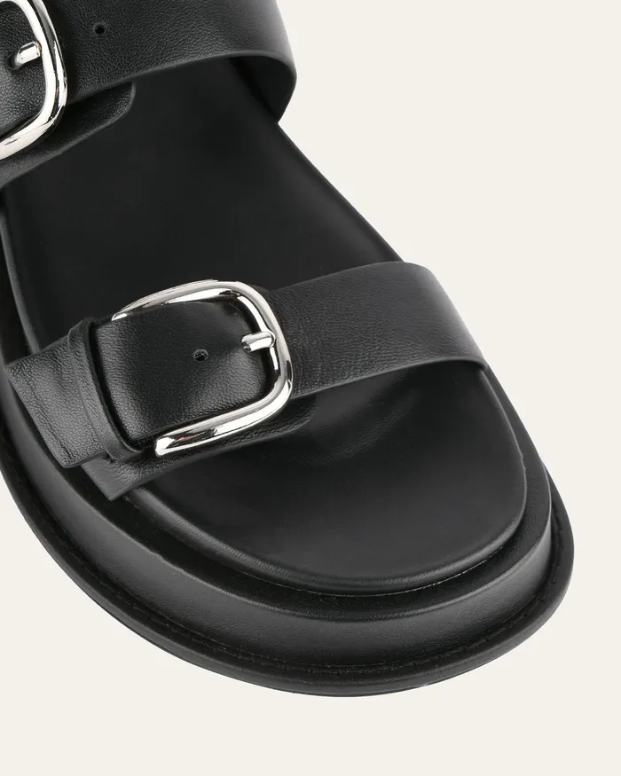 FLAT SANDALS jomercer Women Mabel flat sandals black leather