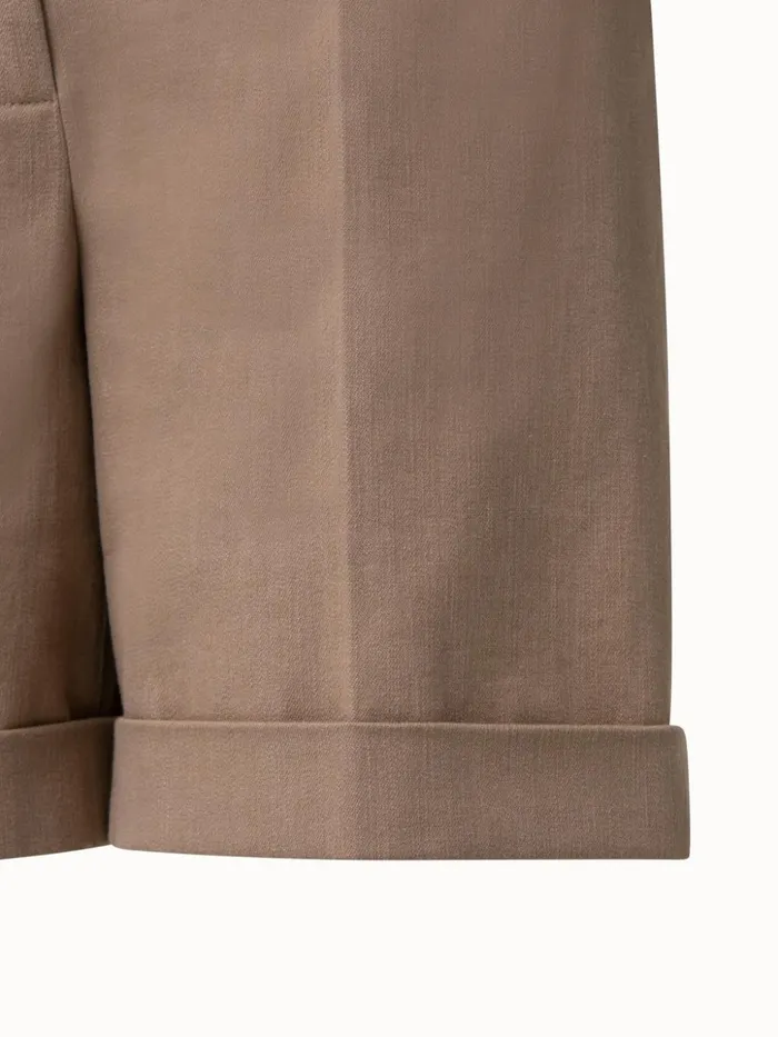 Florentina Cotton Denim Shorts Cardboard Women Akris Pants
