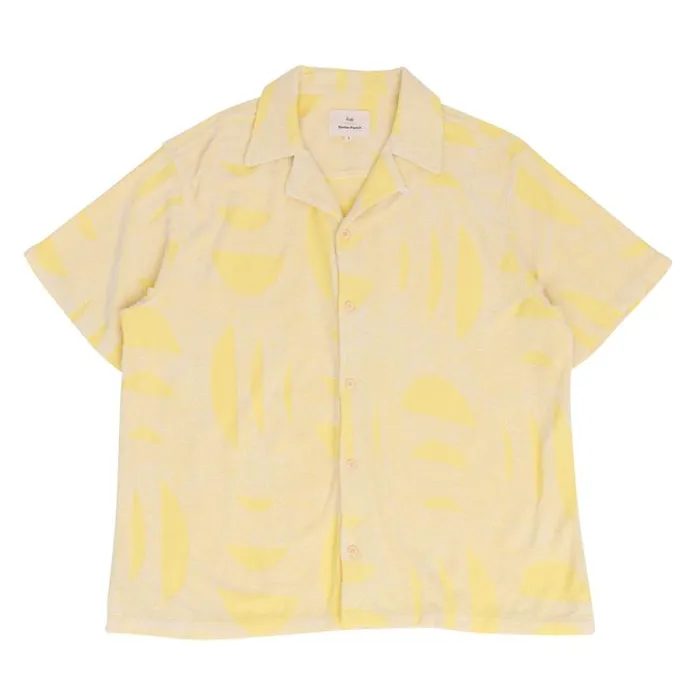 Folk Clothing Shirts Relaxed Soft Collar Shirt 8211 Yellow Sun DP 8211 Mens