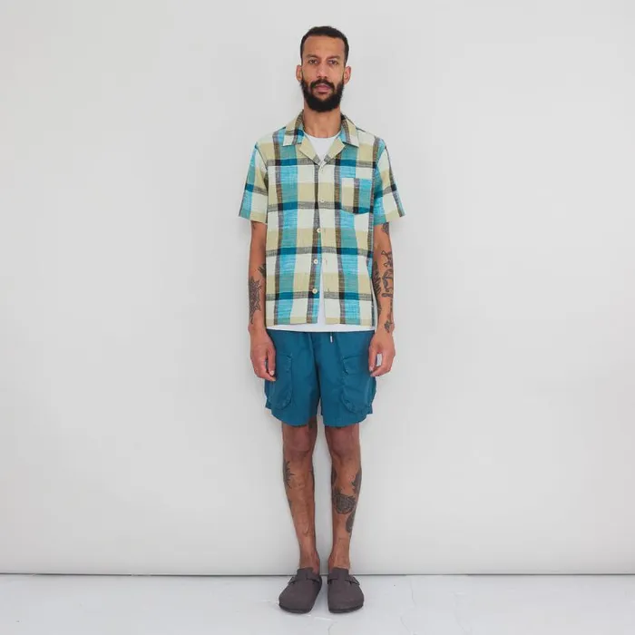 Folk Clothing Shirts SS Soft Collar Shirt 8211 Multigingham Check 8211 Mens