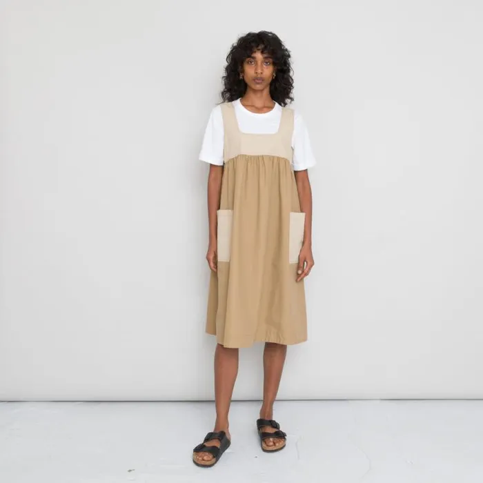 Folk Clothing Skirts Patch Pocket Dress 8211 Caramel Ripstop 8211 Womens