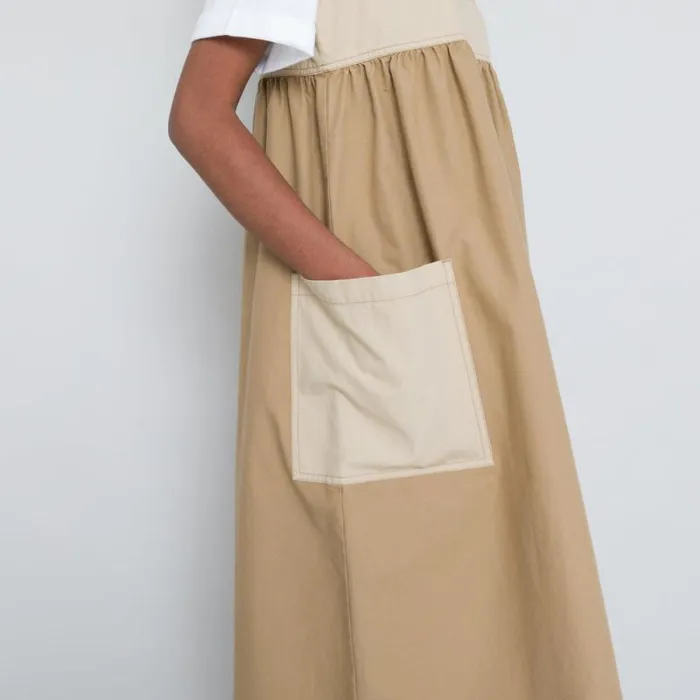 Folk Clothing Skirts Patch Pocket Dress 8211 Caramel Ripstop 8211 Womens